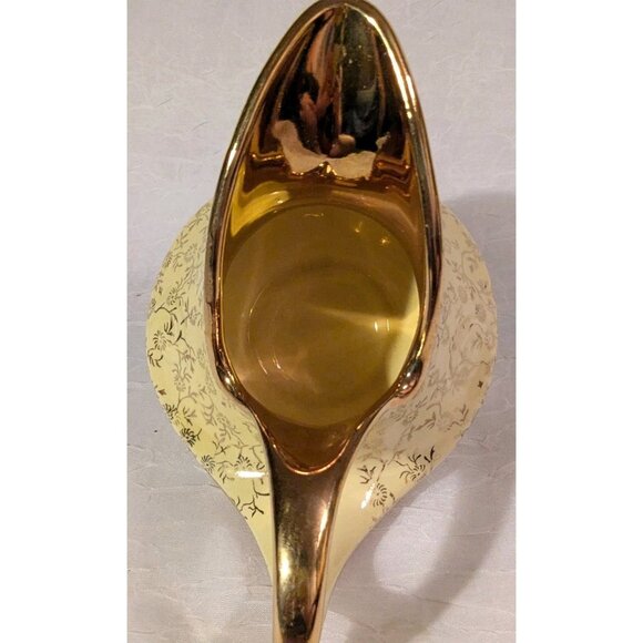 22 Kt Gold Sugar Bowl Creamer Salt & Pepper Shaker MCM Guaranteed Yellow Vtg USA - Picture 7 of 16